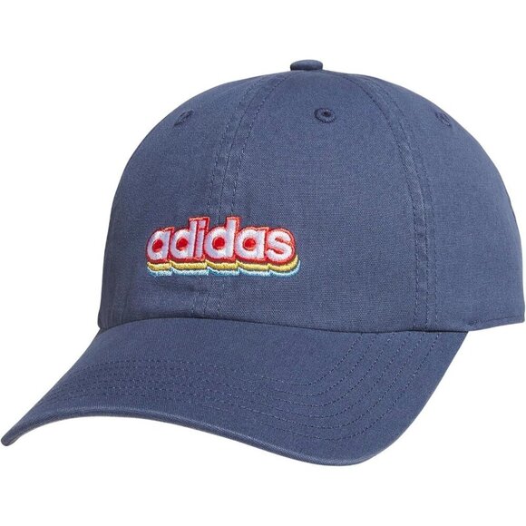 Adidas Women\'s Ink Blue White Baseball Adjustable Cotton Athletic Relaxed Hat main image 6